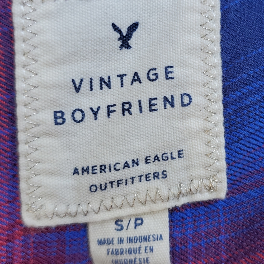 (SOLD) AEO Vintage Boyfriend Red and Blue Plaid B… - Picture 8 of 8